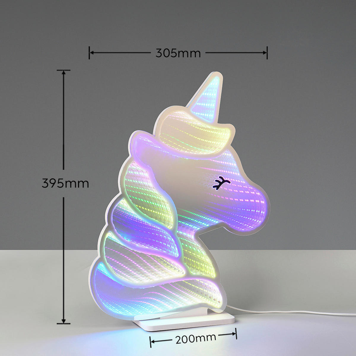 LED-DEKOLEUCHTE Unicorn 30,5/39,5 cm  - Weiß, LIFESTYLE, Kunststoff/Metall (30,5/39,5cm) - Novel