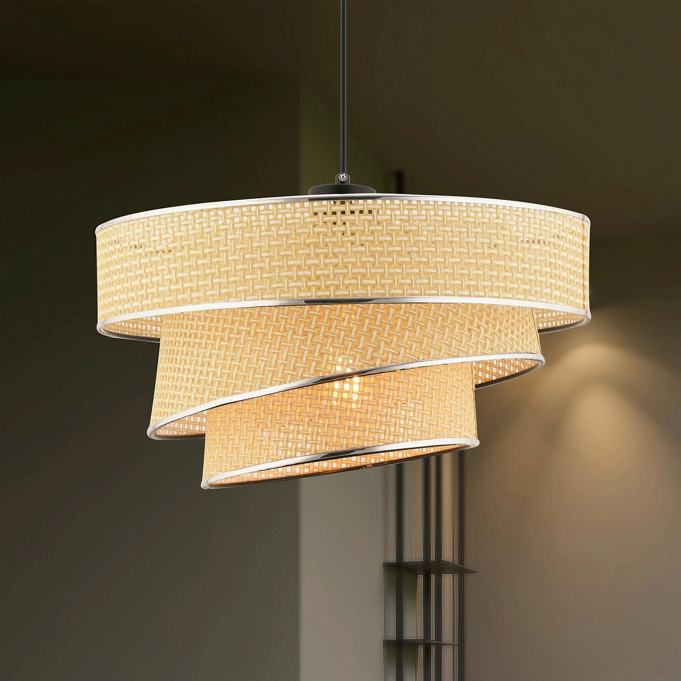 HÄNGELEUCHTE 40/72 cm   - Beige, Design, Textil/Metall (40/72cm) - P & B