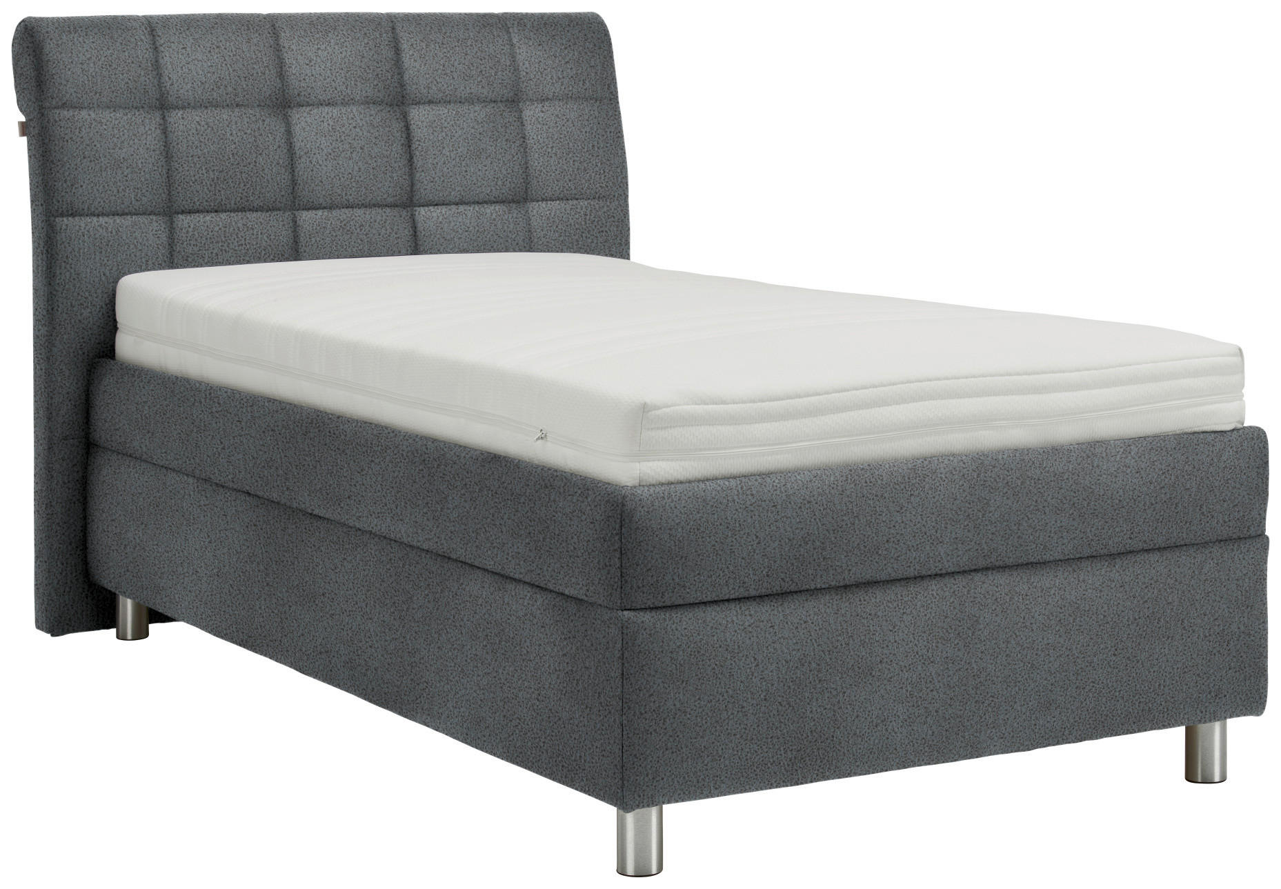 POLSTERBETT Matratze, Lattenrost Dunkelgrau 100/200 cm  - Dunkelgrau/Silberfarben, KONVENTIONELL, Holz/Textil (100/200cm) - Esposa