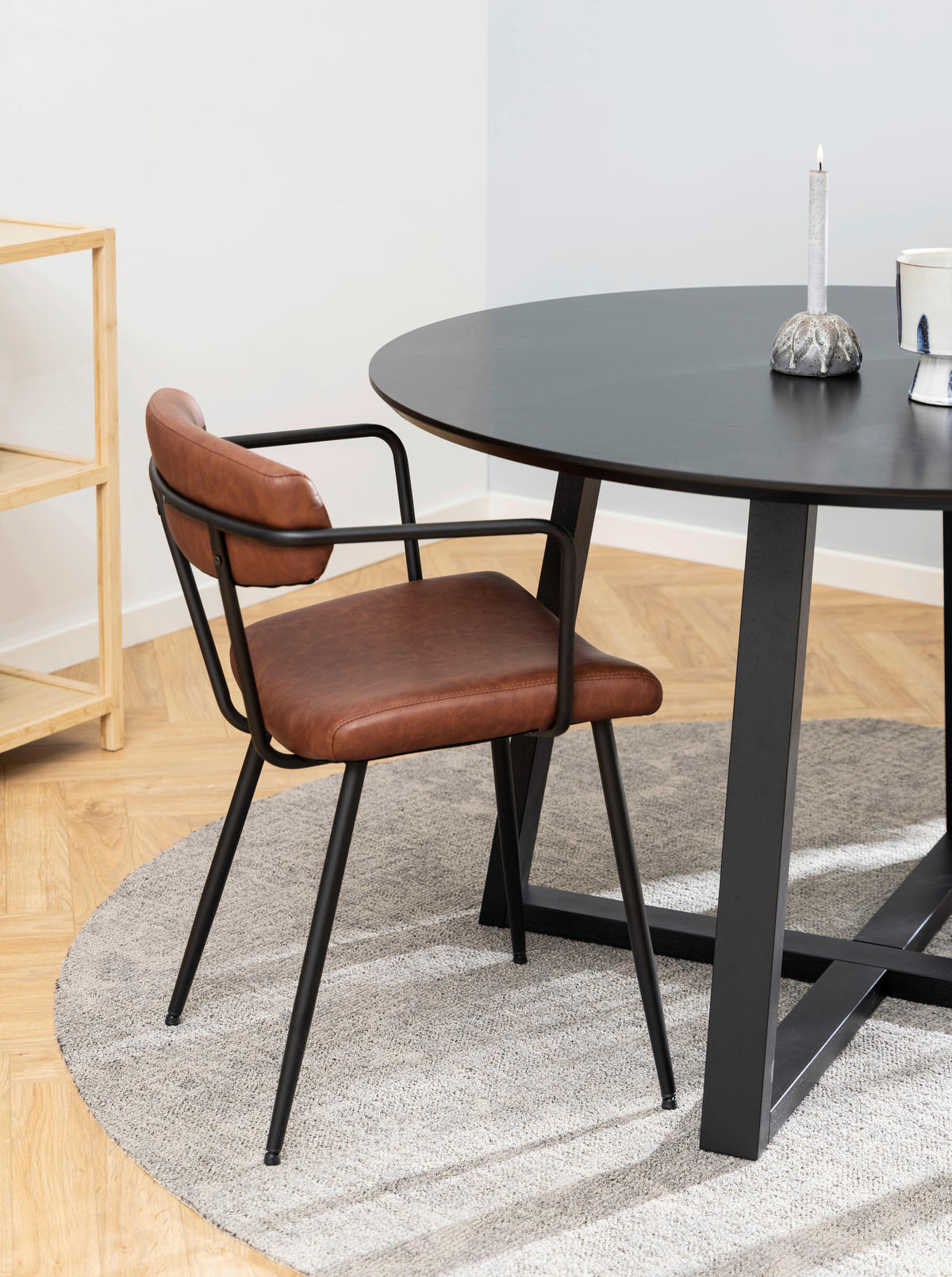 ESSTISCH in Holz, Holzwerkstoff 120/120/75 cm  - Schwarz, Modern, Holz/Holzwerkstoff (120/120/75cm) - MID.YOU