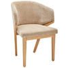 ARMLEHNSTUHL  in Chenille  - Eiche Bianco/Beige, KONVENTIONELL, Holz/Textil (60/82/60cm) - Linea Natura