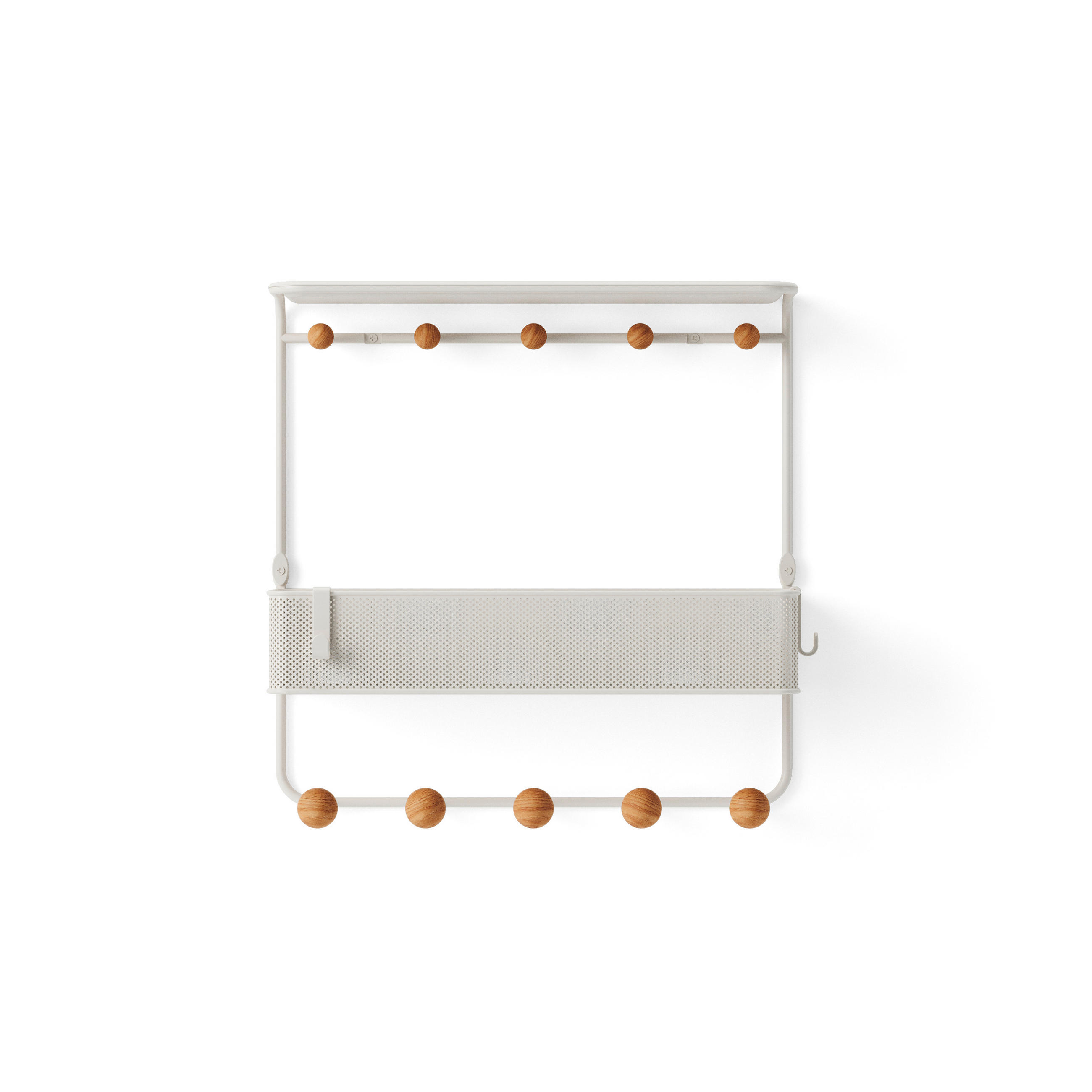 WANDGARDEROBE - Weiß, Basics, Metall (31/32/10cm) - Umbra