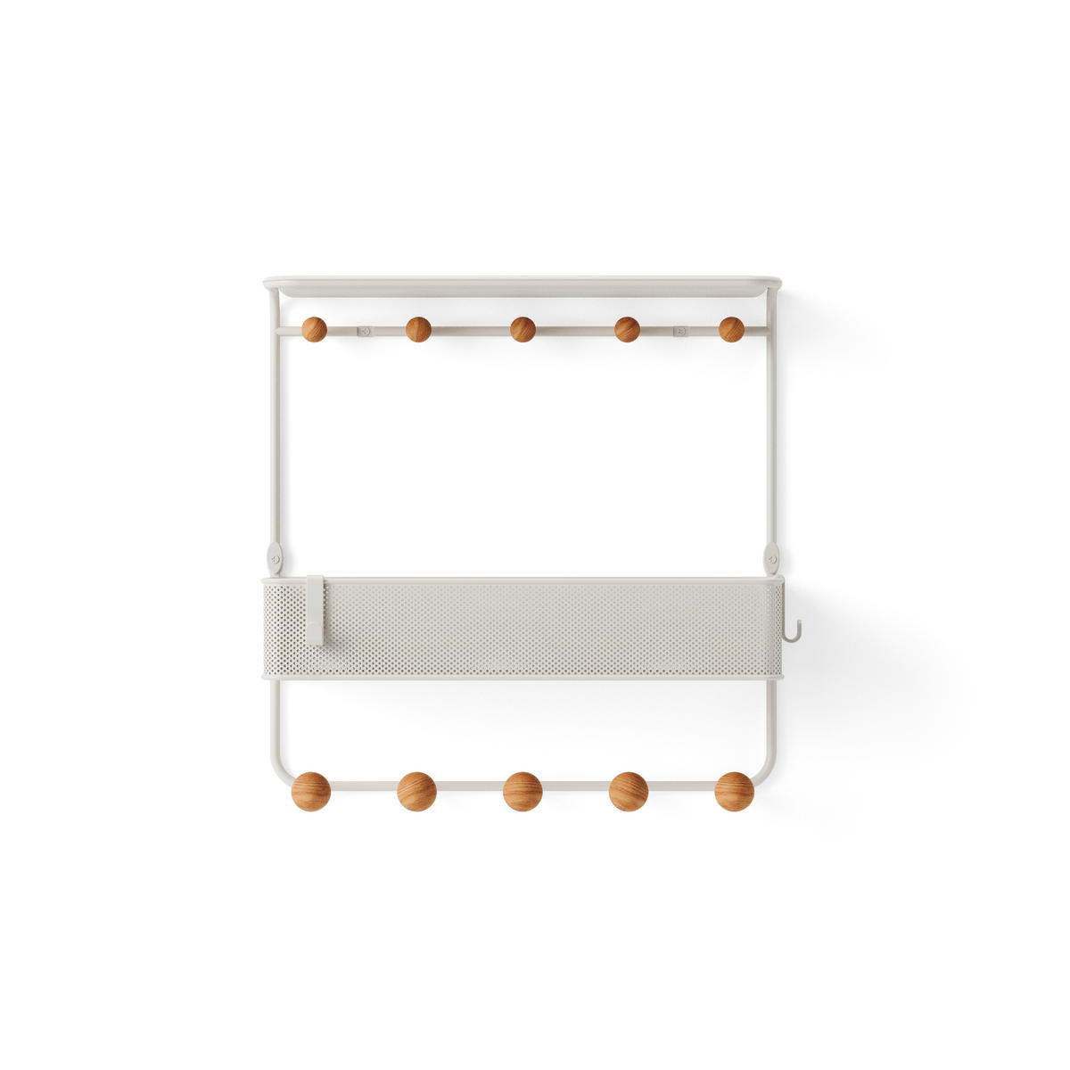 WANDGARDEROBE  in Weiß  - Weiß, Basics, Metall (31/32/10cm) - Umbra