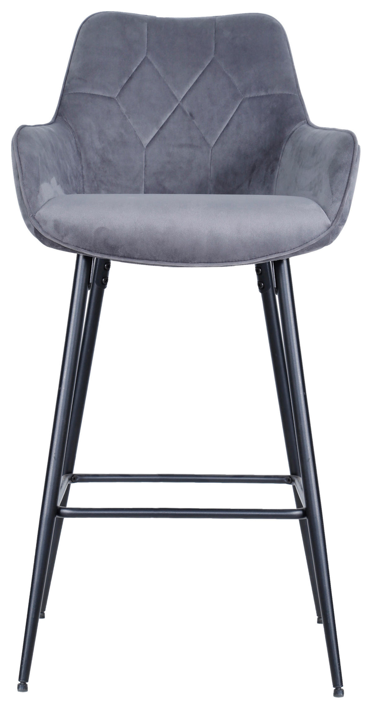 BARSKA STOLICA  siva, crna  drvo, metal, tekstil      - siva/crna, Moderno, drvo/metal (54/109/53cm) - MID.YOU