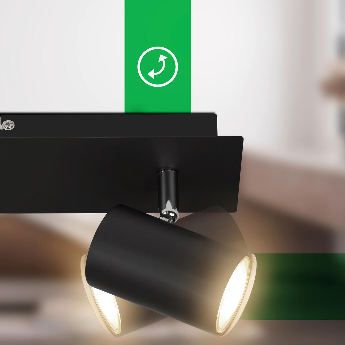 LED-STRAHLER Isil A 29/8/12,3 cm   - Schwarz, Basics, Metall (29/8/12,3cm)