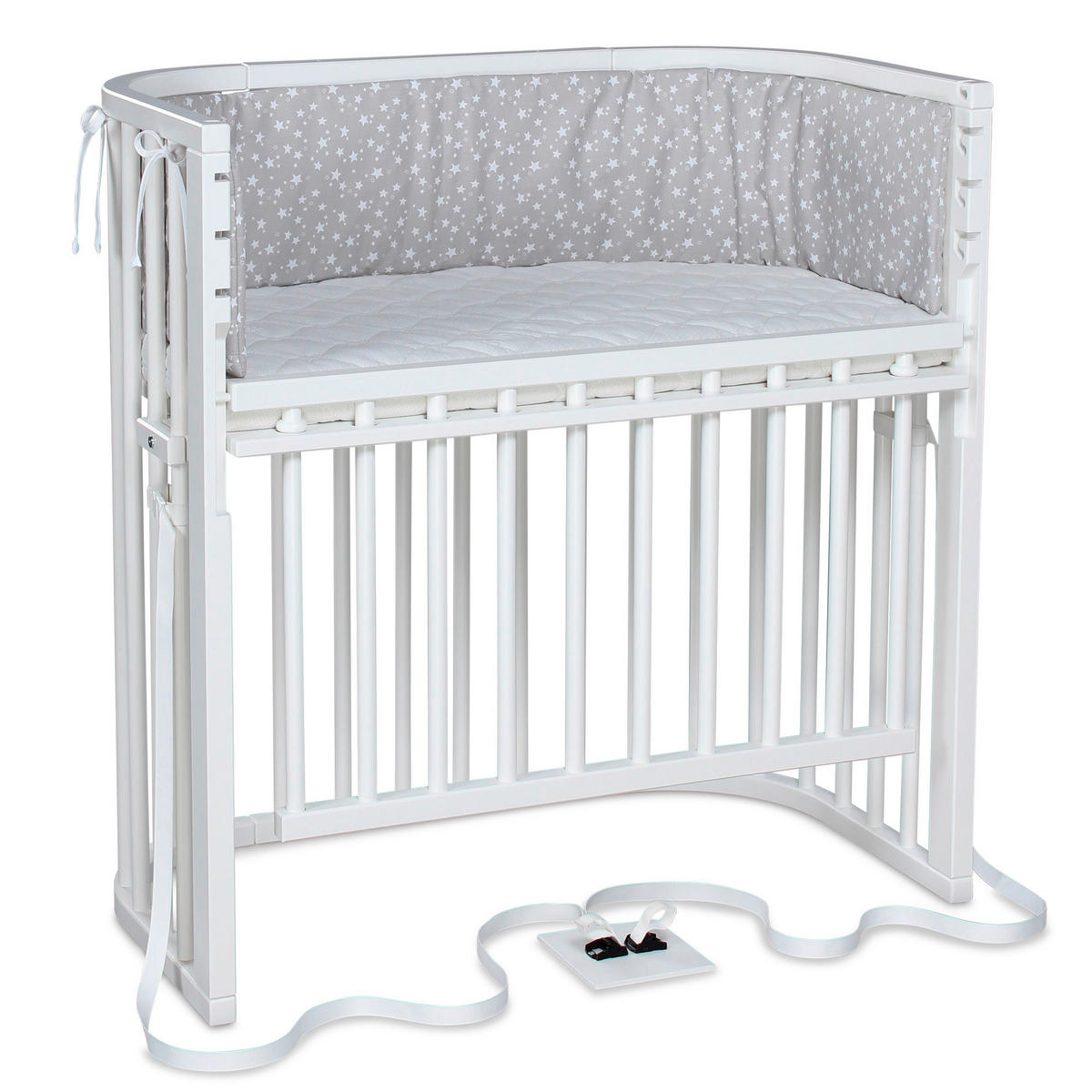 BEISTELLBETT Boxspring Comfort Plus  - Weiß, Basics, Holz (56,5/96,5/96cm) - Babybay