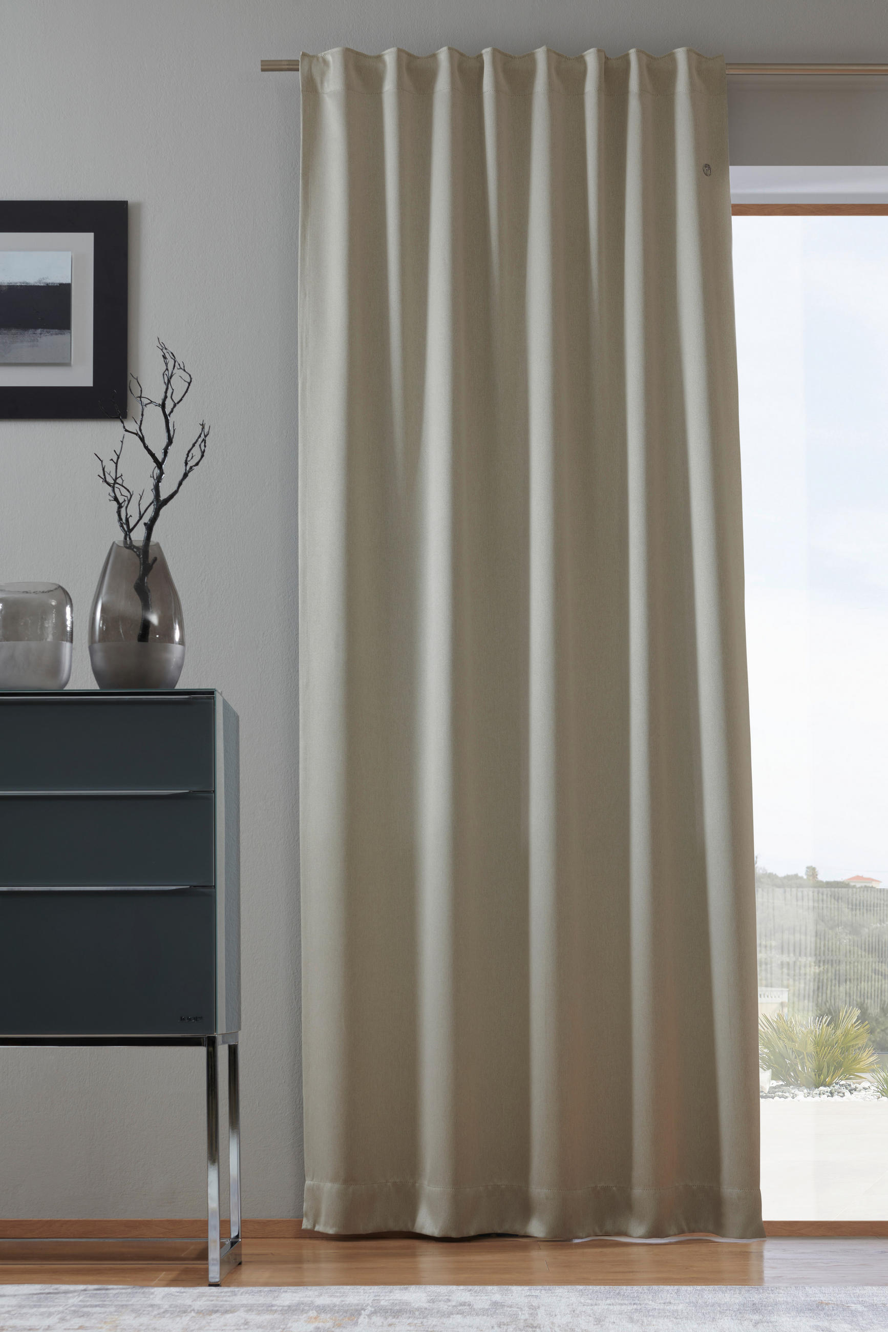 HOTOVÝ ZÁVES, zatemnenie, 130/250 cm - prírodná farba/béžová, Design, textil (130/250cm) - Joop!