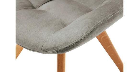STUHL Flachgewebe Hellgrau - Hellgrau, KONVENTIONELL, Holz/Textil (56/84/63cm) - Carryhome