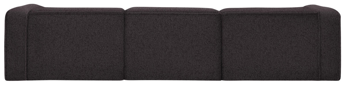 ECKSOFA in Webstoff Braun  - Schwarz/Braun, Design, Kunststoff/Textil (332/163cm) - Stylife