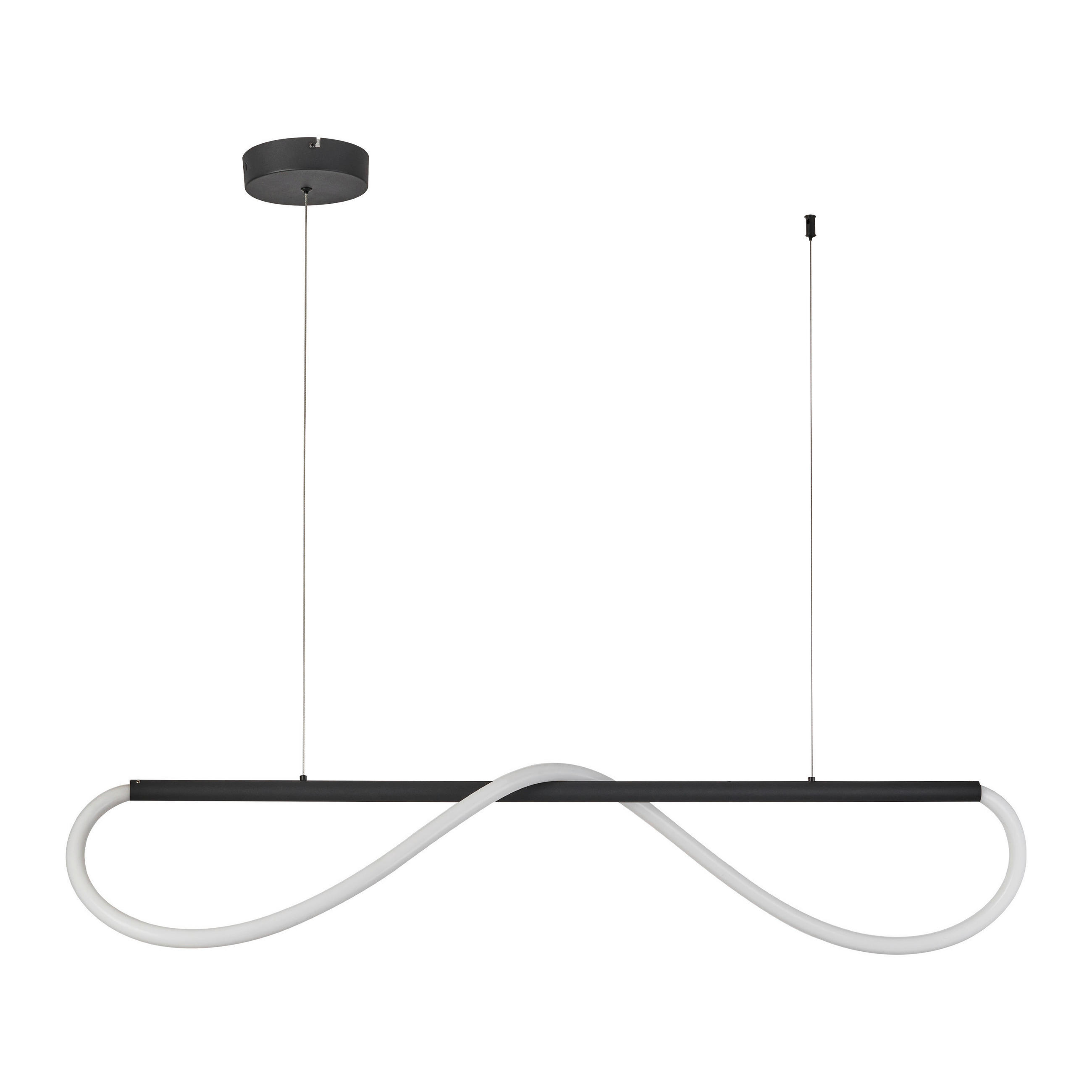 LED-HÄNGELEUCHTE Meleca  130/100/15 cm  - Schwarz, Design, Metall (130/100/15cm)