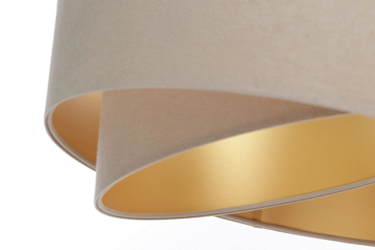 HÄNGELEUCHTE Galaxy 50/93 cm   - Beige/Goldfarben, Design, Kunststoff/Textil (50/93cm)