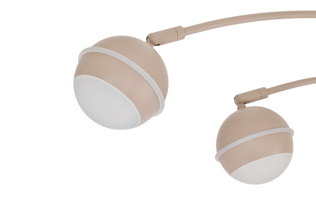 LED-STEHLEUCHTE Biarritz 78/170/79 cm  - Sandfarben/Schwarzchrom, Design, Kunststoff/Metall (78/170/79cm)