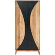 HIGHBOARD  in 80/185/42 cm  - Schwarz/Akaziefarben, Trend, Holz (80/185/42cm) - Landscape