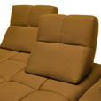 ECKSOFA in Struktur Senfgelb  313/233 cm  - Senfgelb/Schwarz, Design, Kunststoff/Textil (313/233cm) - Emilio Belluti