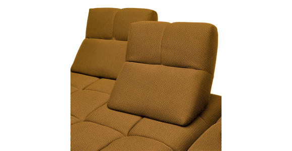 ECKSOFA in Struktur Senfgelb 313/233 cm - Senfgelb/Schwarz, Design, Kunststoff/Textil (313/233cm) - Emilio Belluti