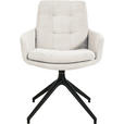 ARMLEHNSTUHL  Stoffauswahl, Typenauswahl, Sitzfläche 360° drehbar, Gestellauswahl Cord  - Schwarz/Weiß, Design, Textil/Metall (63/90/69cm) - Johann Jakob