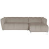 ECKSOFA LIVOLI in Chenille Creme  276/160 cm  - Creme/Schwarz, Design, Textil (276/160cm) - MID.YOU