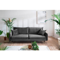 3-SITZER-SOFA ROSSANA-3S Sofa in Samt Anthrazit  - Anthrazit, MODERN, Textil (215/88/94cm) - MID.YOU