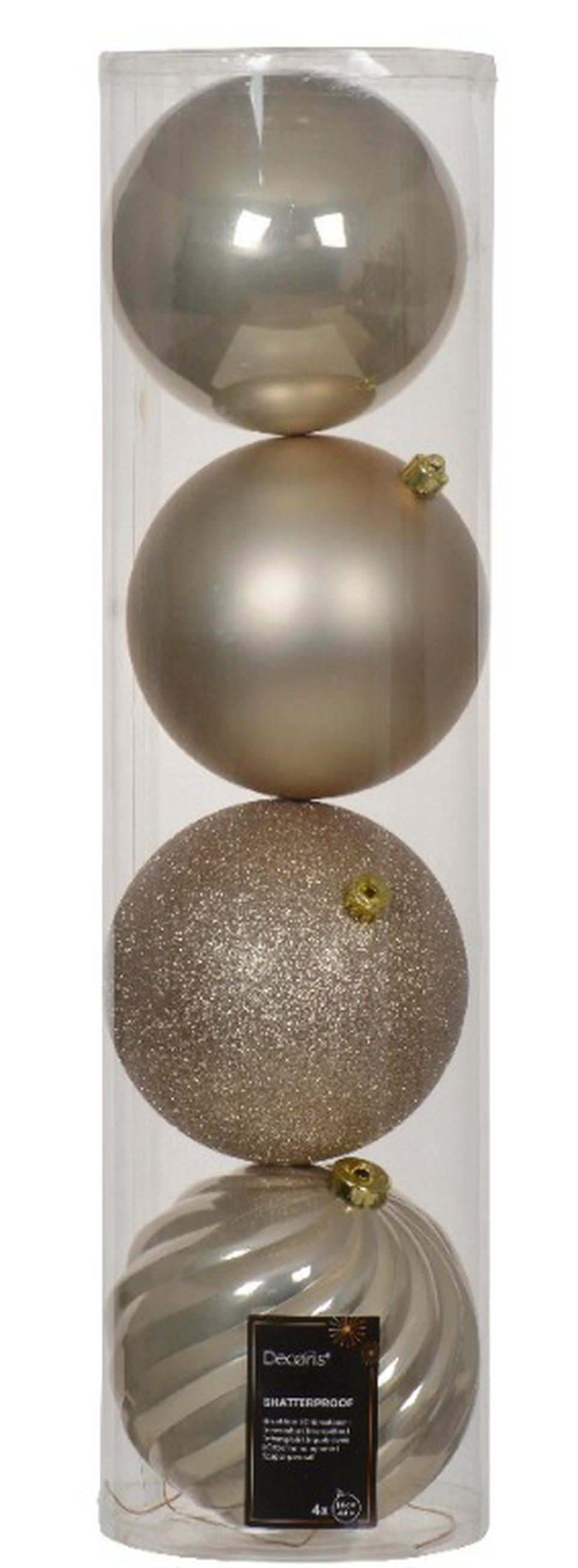 CHRISTBAUMKUGEL-SET  - Perlmutt (14,00/14,00/14,00cm) - X-Mas