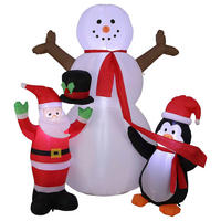 SCHNEEMANN 210CM - Rot/Schwarz, KONVENTIONELL, Kunststoff (190/130/210cm)