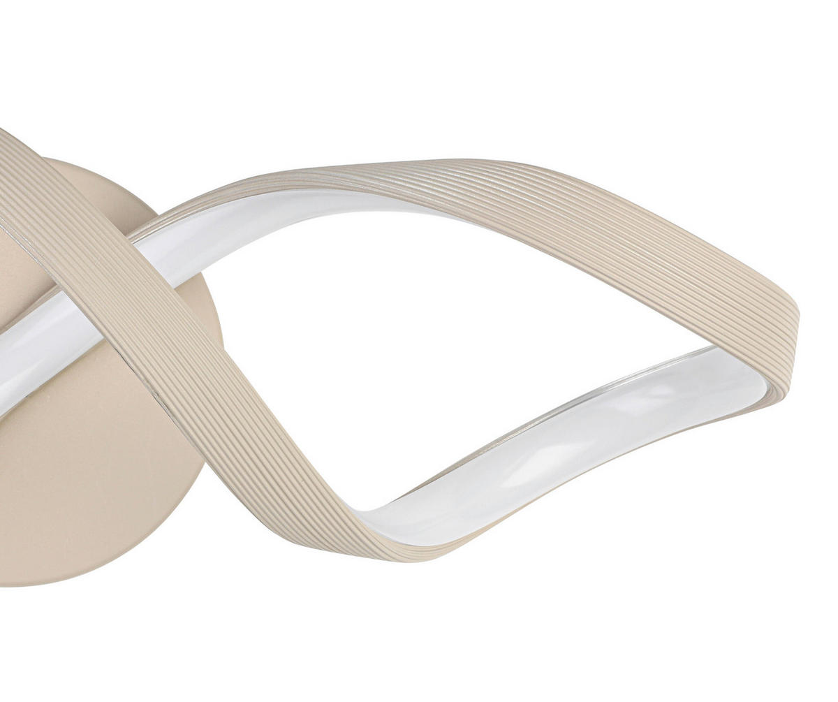 DECKENLEUCHTE 40/14/12 cm   - Sandfarben, Trend, Kunststoff/Metall (40/14/12cm) - Collet's Monde