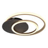 LED-DECKENLEUCHTE    38/36/6,5 cm  - Champagner/Opal, Design, Holzwerkstoff/Kunststoff (38/36/6,5cm) - Globo