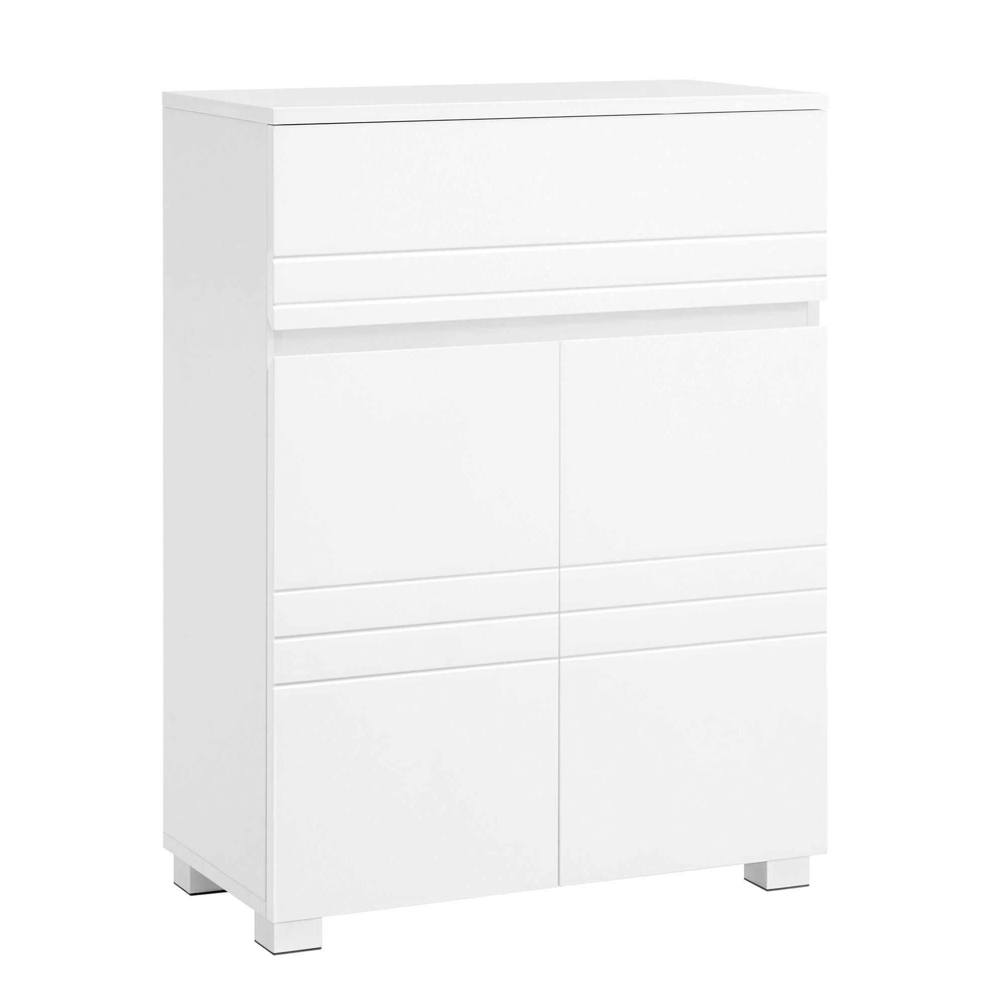 MIDISCHRANK 60/80/30 cm  - Silberfarben/Weiß, Trend, Holzwerkstoff/Kunststoff (60/80/30cm) - MID.YOU