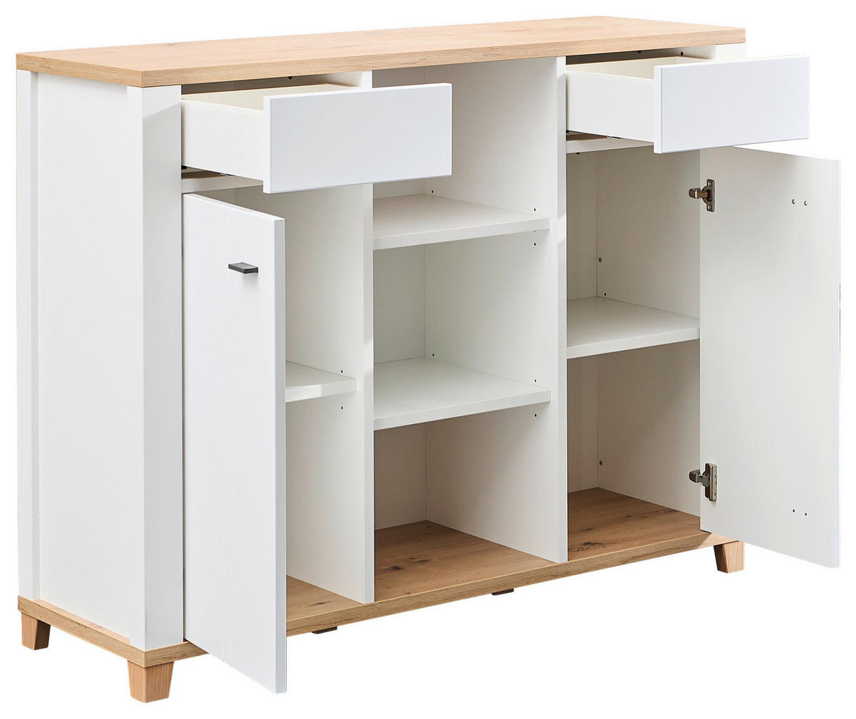 KOMMODE  in 135/99/44 cm  - Graphitfarben/Eiche Artisan, KONVENTIONELL, Holzwerkstoff/Kunststoff (135/99/44cm) - Hom`in