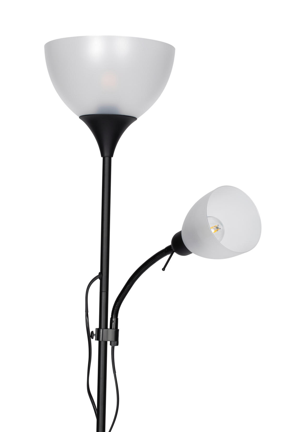 STEHLEUCHTE 42/21/180 cm    - Schwarz/Weiß, Basics, Kunststoff/Metall (42/21/180cm) - Boxxx