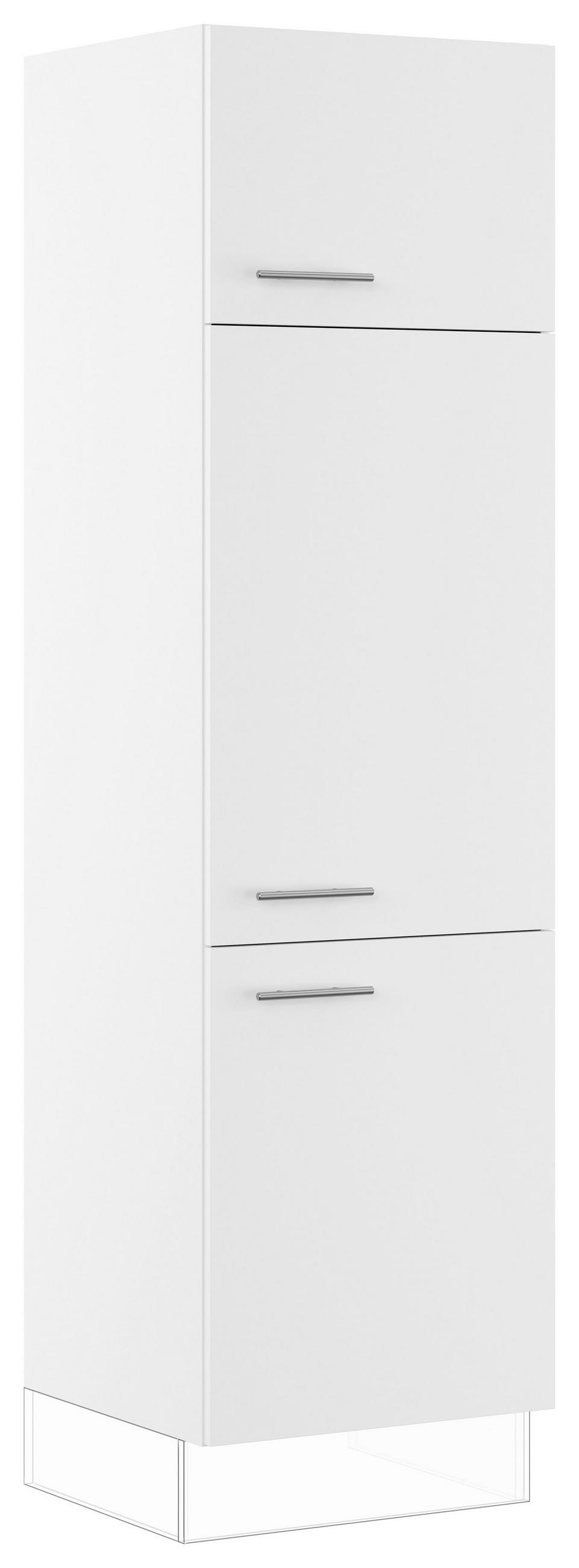 GERÄTEUMBAUSCHRANK 60/220,6/57,6 cm  in Weiß  - Edelstahlfarben/Weiß, Basics, Holzwerkstoff/Metall (60/220,6/57,6cm) - Impuls