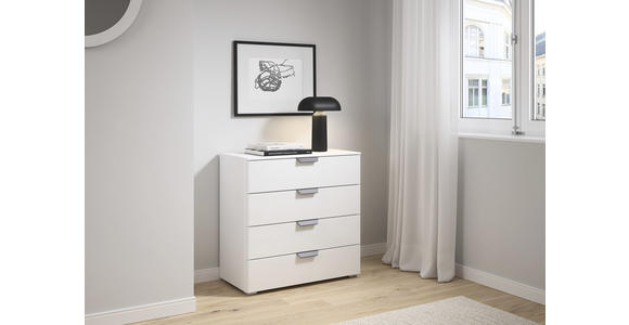 KOMMODE  in 80/81/42 cm  - Dunkelgrau/Weiß, Design, Glas/Holzwerkstoff (80/81/42cm) - Carryhome