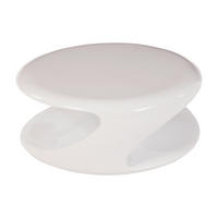 COUCHTISCH 80/80/33 cm rund Weiß Hochglanz  - Weiß Hochglanz, Design, Kunststoff (80/80/33cm) - Livetastic