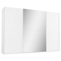 SCHWEBETÜRENSCHRANK  in Weiß  - Weiß, KONVENTIONELL, Glas/Holzwerkstoff (316/223/68cm) - home24