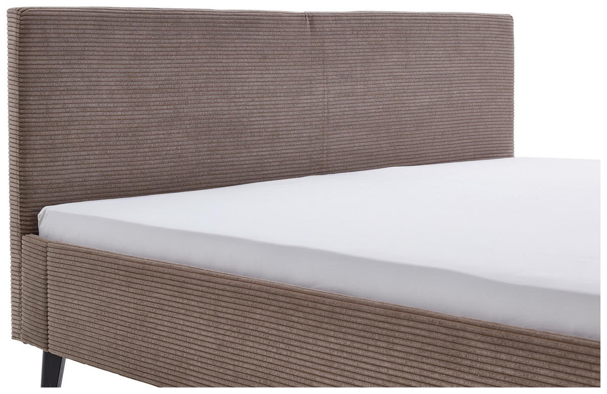 POLSTERBETT 180/200 cm  in Taupe  - Taupe/Schwarz, Basics, Holz/Textil (180/200cm) - Boxxx