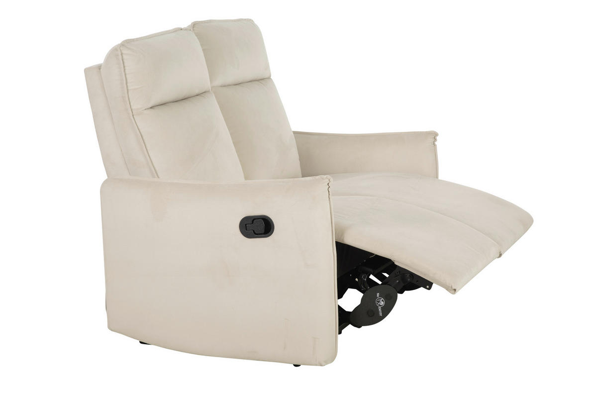 SITZGARNITUR in Samt Beige  - Beige, Konventionell, Textil/Metall (72/102/85.5cm) - P & B