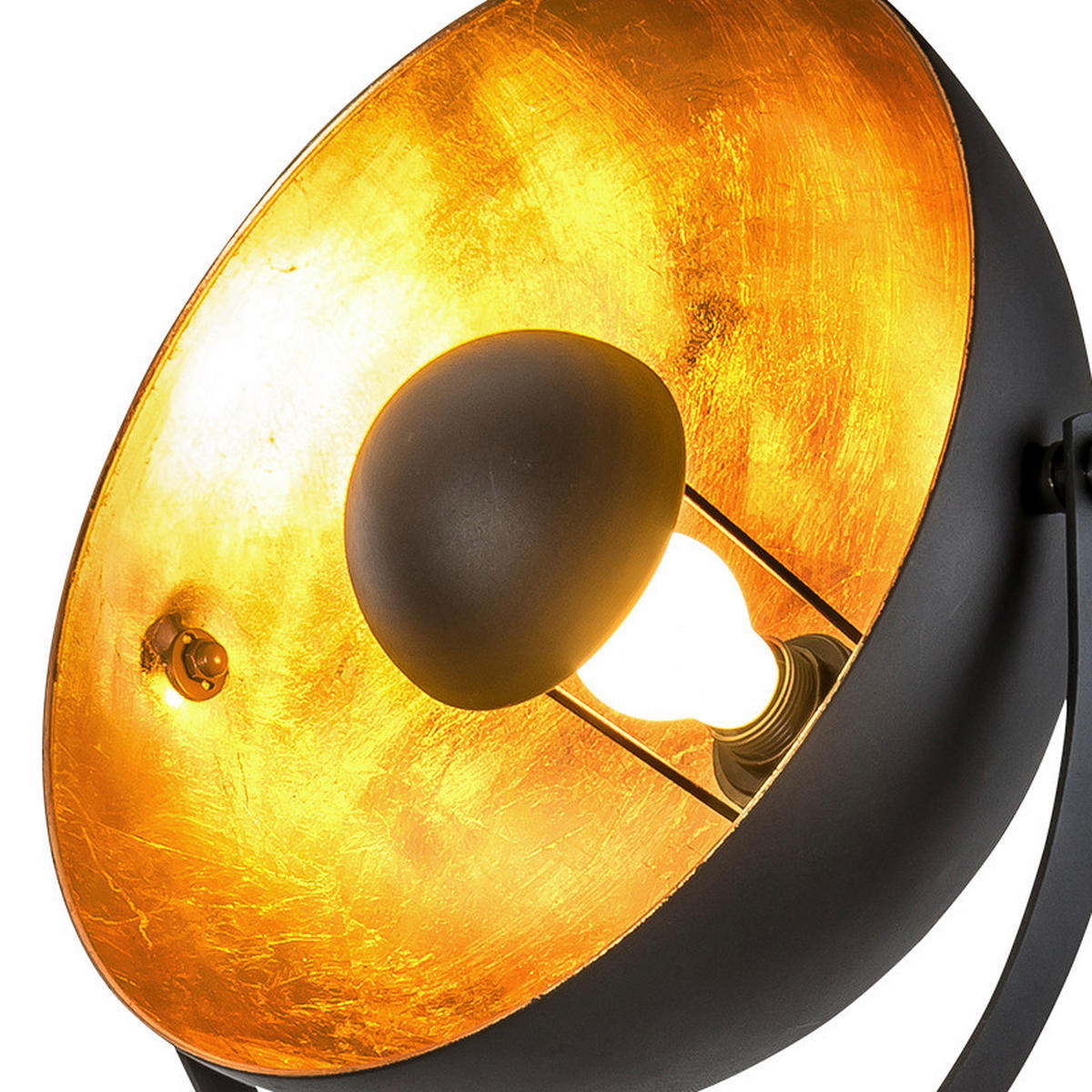 GOLVLAMPA Bowy 63,5/168 cm    - svart/guldfärgad, Design, metall (63,5/168cm)