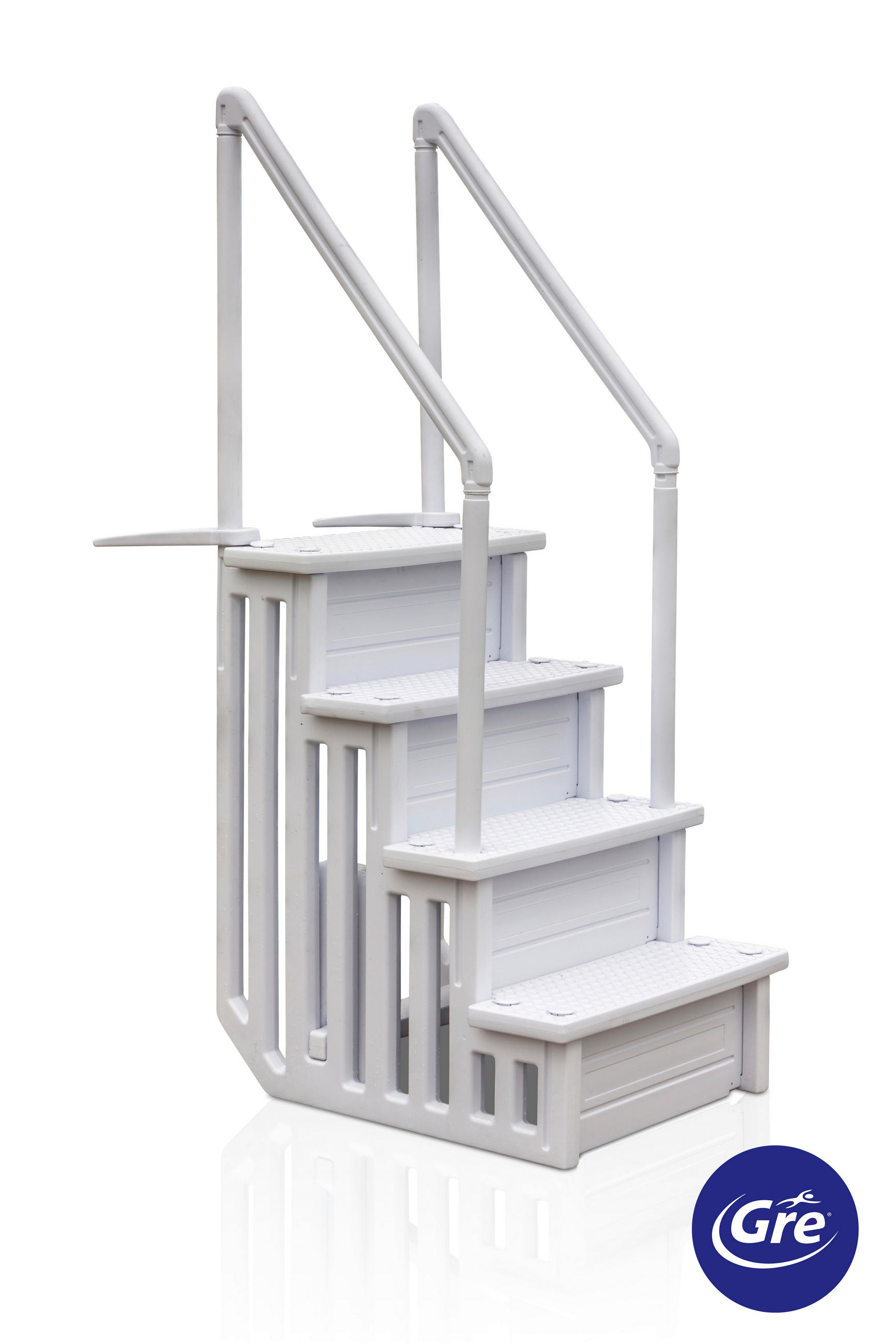POOLLEITER 2024  - Weiß, KONVENTIONELL, Kunststoff (92/206/80cm) - Gre