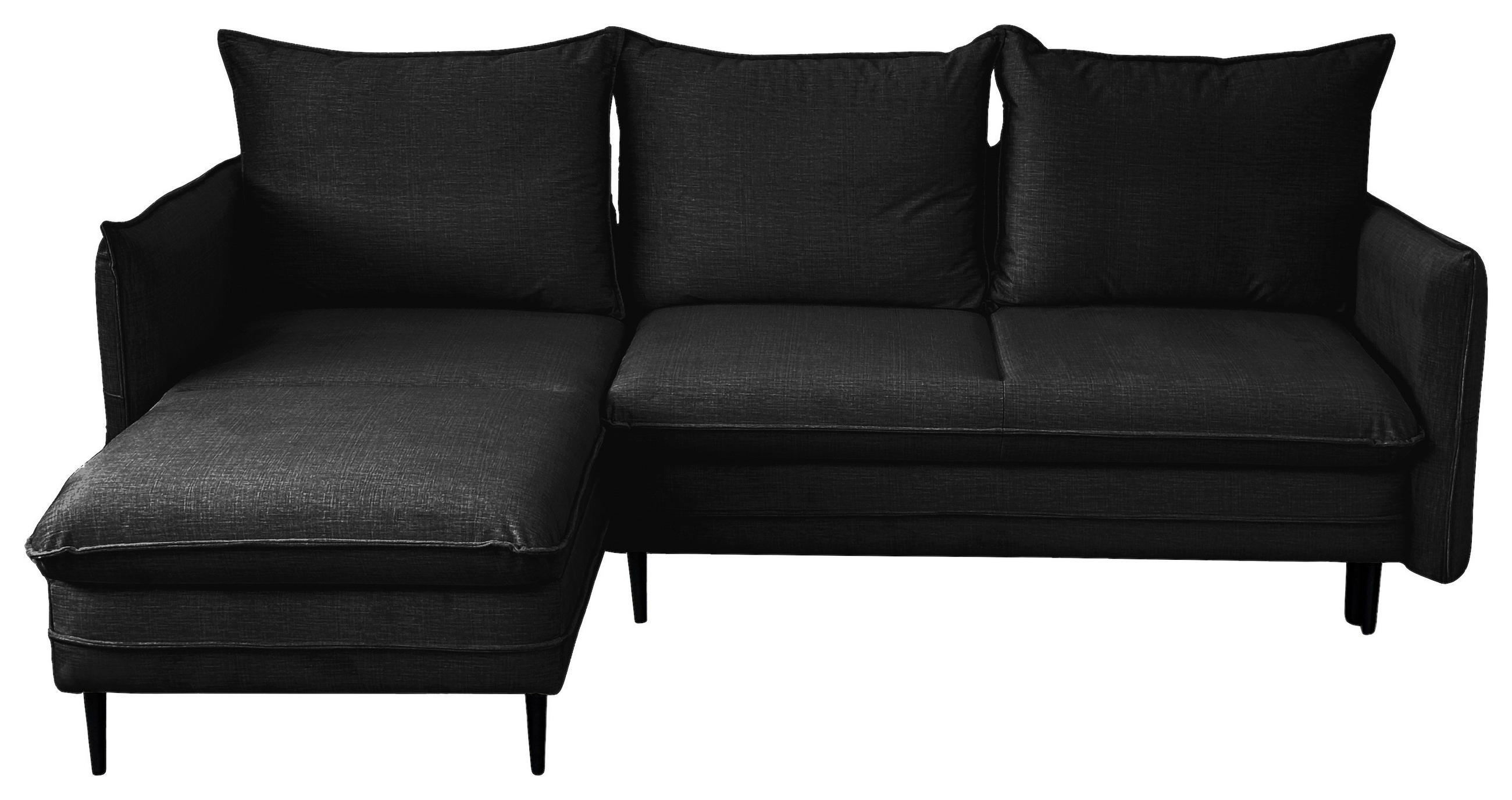 Freisteller von MID.YOU ECKSOFA Schwarz Flachgewebe.