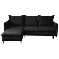 Freisteller von MID.YOU ECKSOFA Schwarz Flachgewebe.
