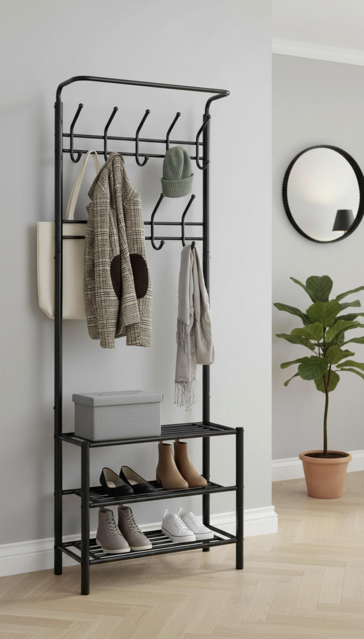 KLÄDHÄNGARE - svart, Design, metall (67/185/32cm) - Best Price