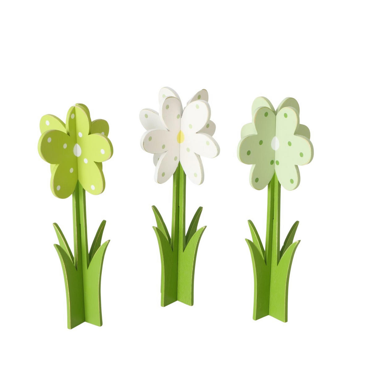 DEKOBLUME - Multicolor/Hellgrün, Basics, Holzwerkstoff (10/10/24cm)