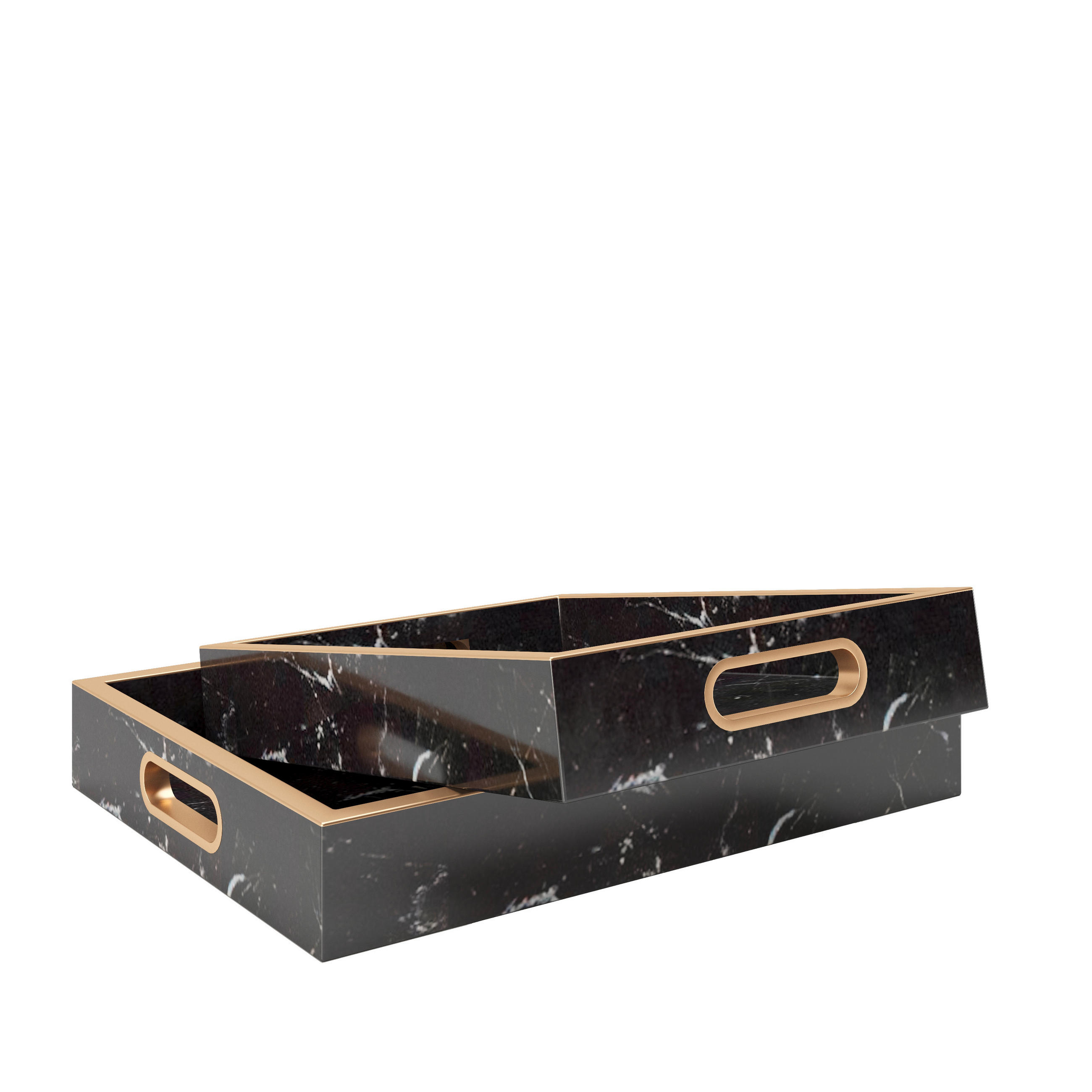 Tablett Gloria Schwarz B: 40 cm