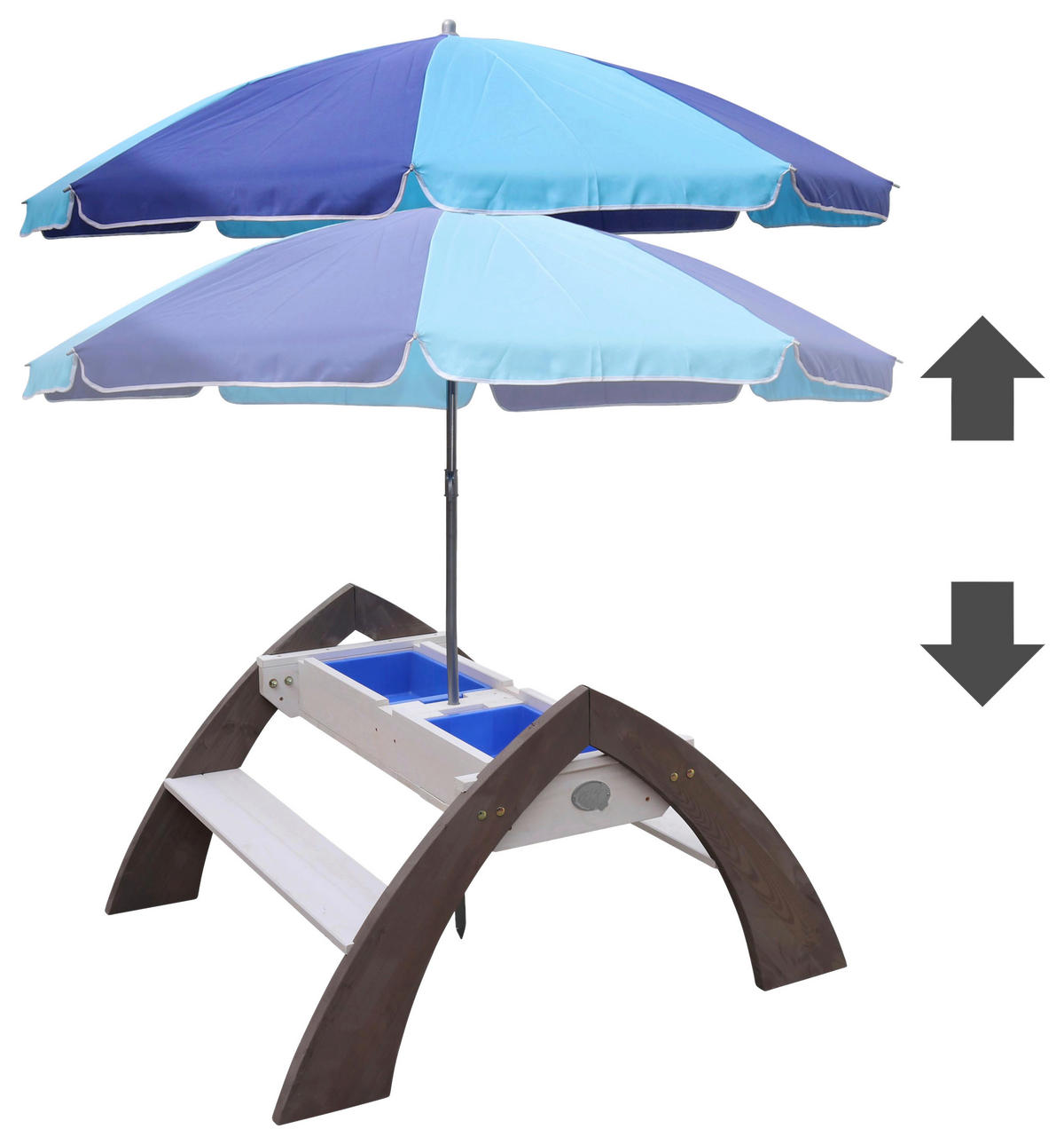 SAND- UND WASSERTISCH Holz Grau, Weiß  - Weiß/Grau, KONVENTIONELL, Holz/Kunststoff (119/65/98cm) - Ambia Garden