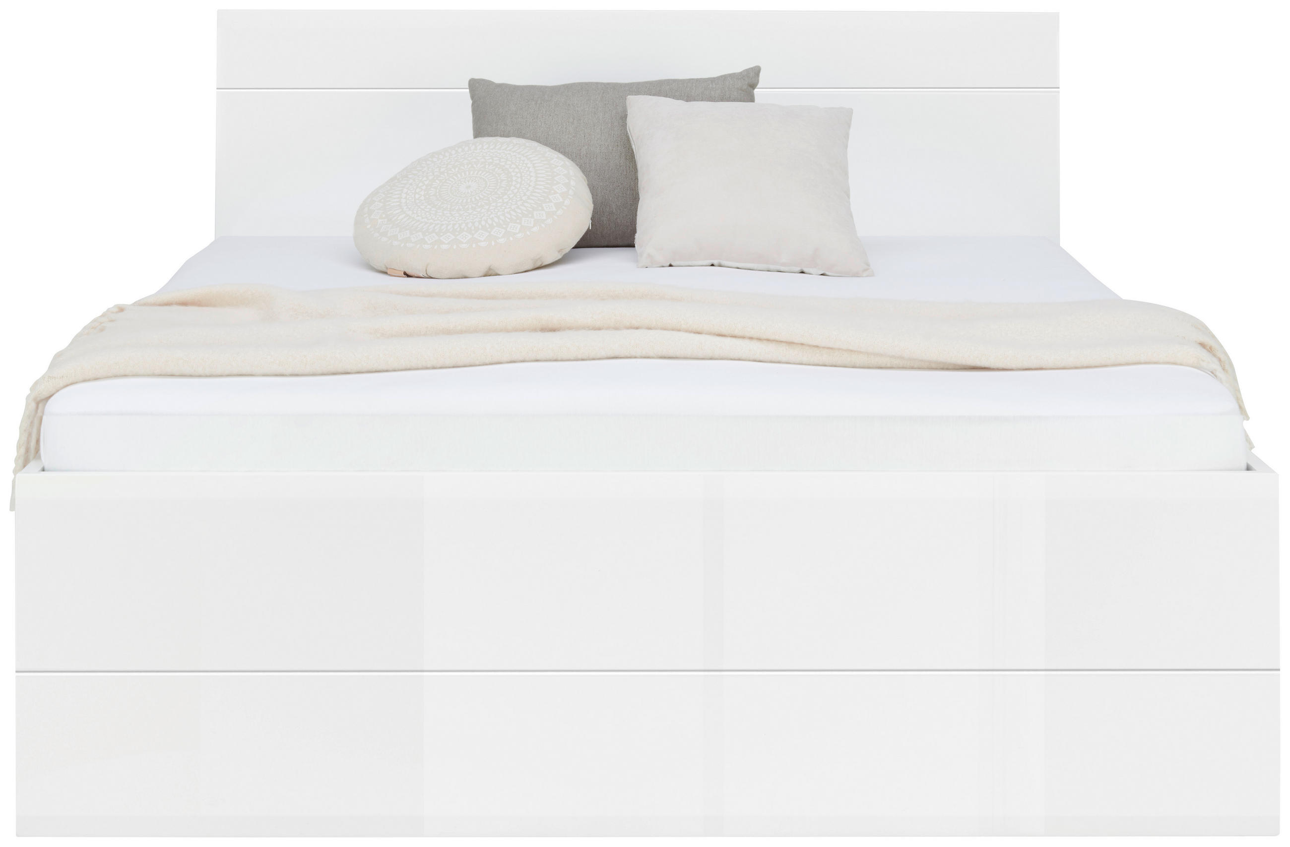 POSTEĽ, 180/200 cm, biela - biela, Basics, kompozitné drevo/plast (180/200cm) - Hom`in