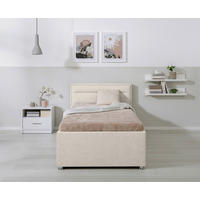 POLSTERBETT Bettkasten, Lattenrost, Matratze Naturfarben 90/200 cm  - Naturfarben, MODERN, Holz/Kunststoff (90/200cm) - MID.YOU