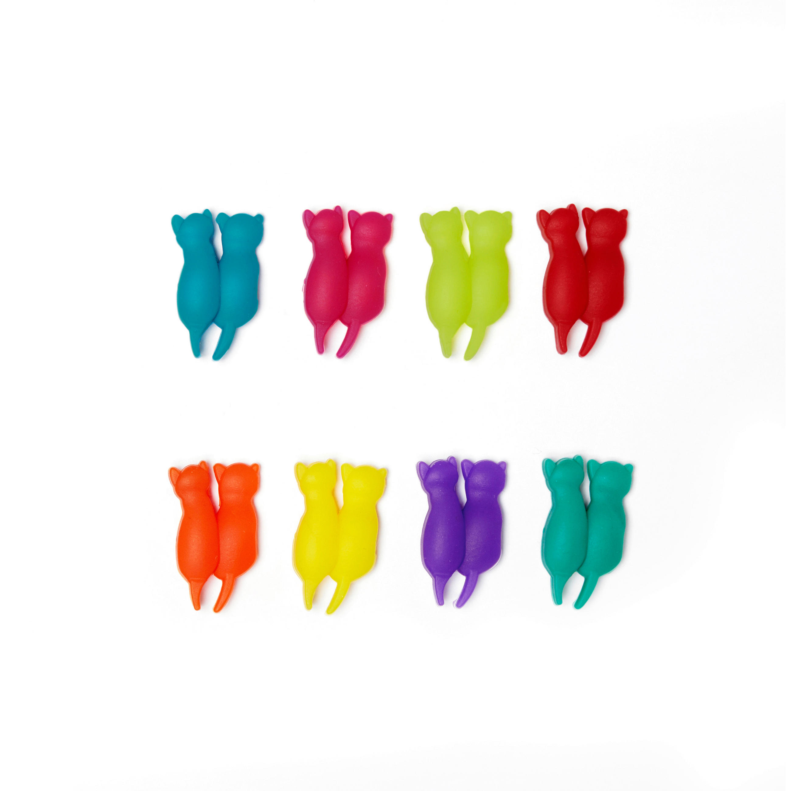 SADA ZNAČIEK NA POHÁRE - viacfarebná, Basics, plast (2/13/8cm) - Kikkerland