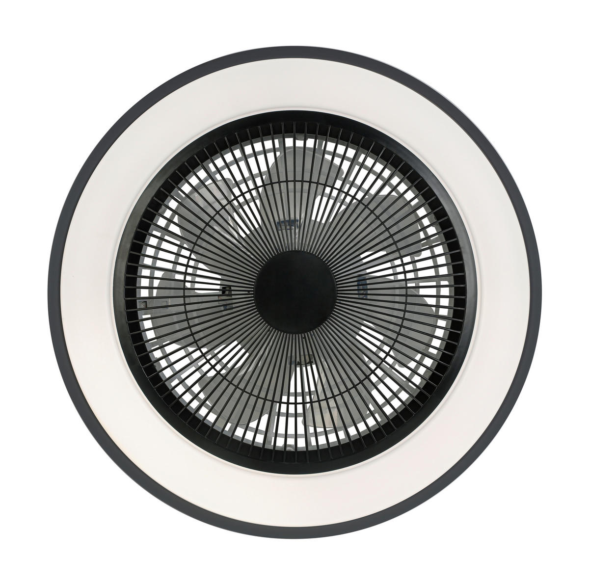 DECKENVENTILATOR - Schwarz/Weiß, Trend, Kunststoff/Metall (58/14,5cm) - Mican