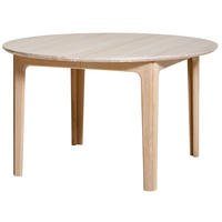 MATBORD i trä 130/130/74 cm   - vit/ekfärgad, Design, trä (130/130/74cm) - Skovby