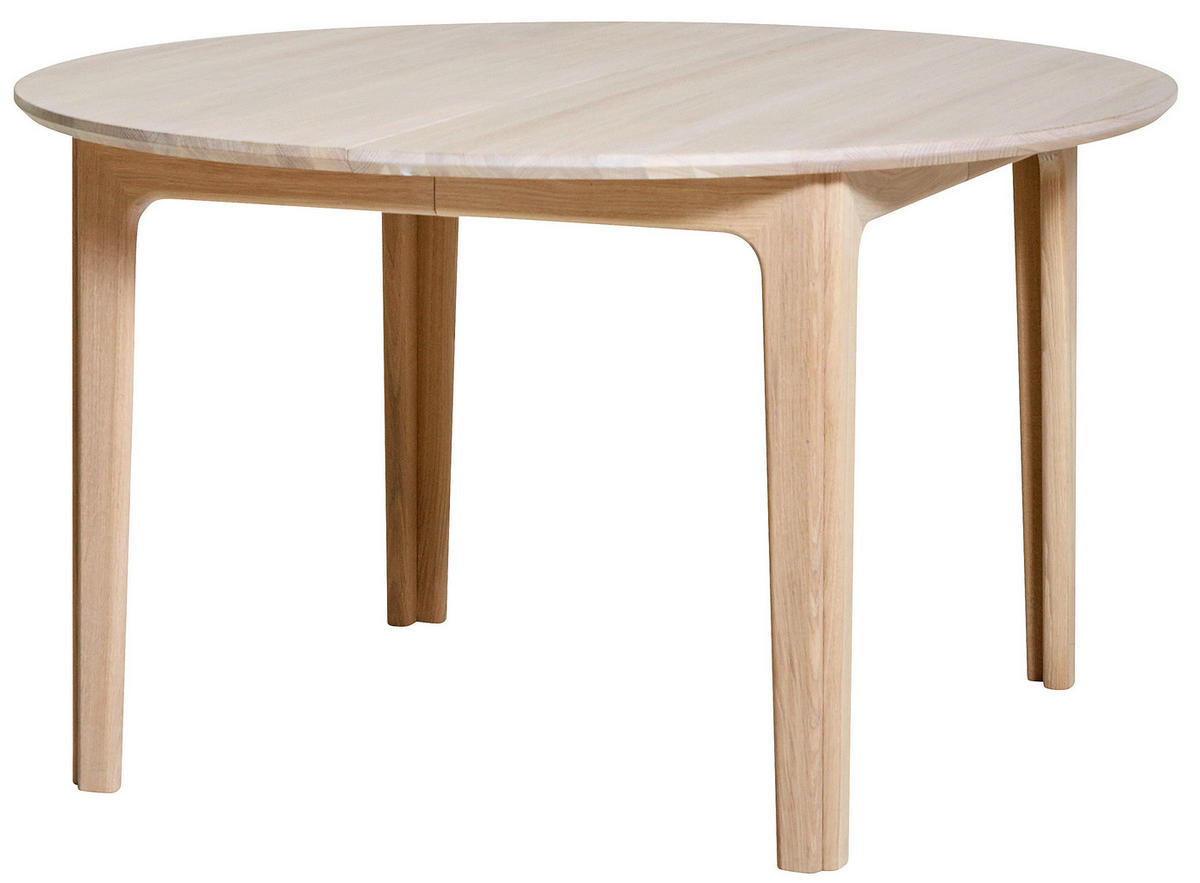 MATBORD i trä 130/130/74 cm   - vit/ekfärgad, Design, trä (130/130/74cm) - Skovby