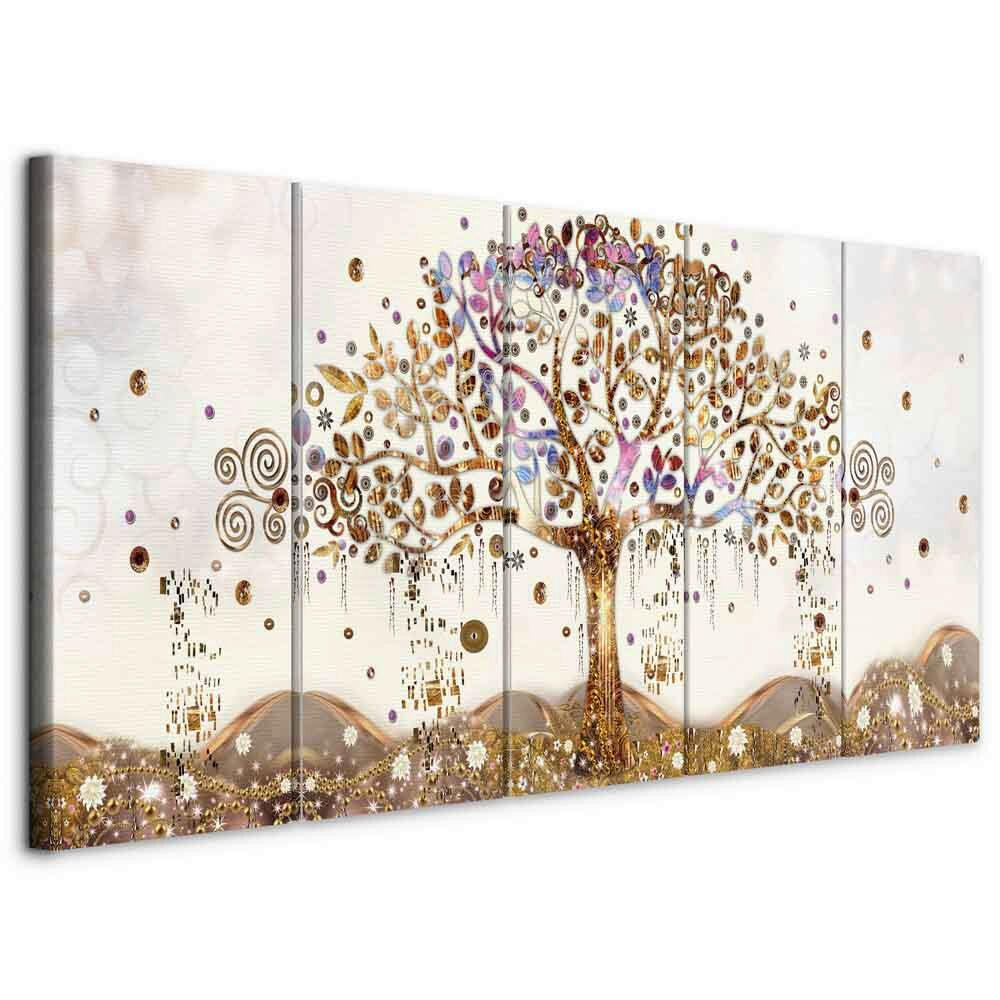 KEILRAHMENBILD Abstraktes, Bäume 200/80/1,2 cm  - Multicolor, Basics, Holzwerkstoff/Textil (200/80/1,2cm) - artgeist